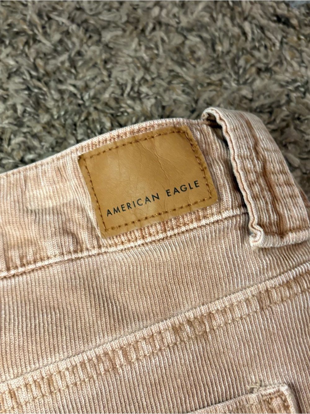 American Eagle Corduroy Mini Skirt Size 10 Brown Tan Y2K Fall - Picture 5 of 5